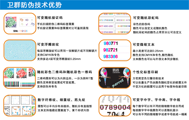 防偽標簽設計印刷技術優勢圖